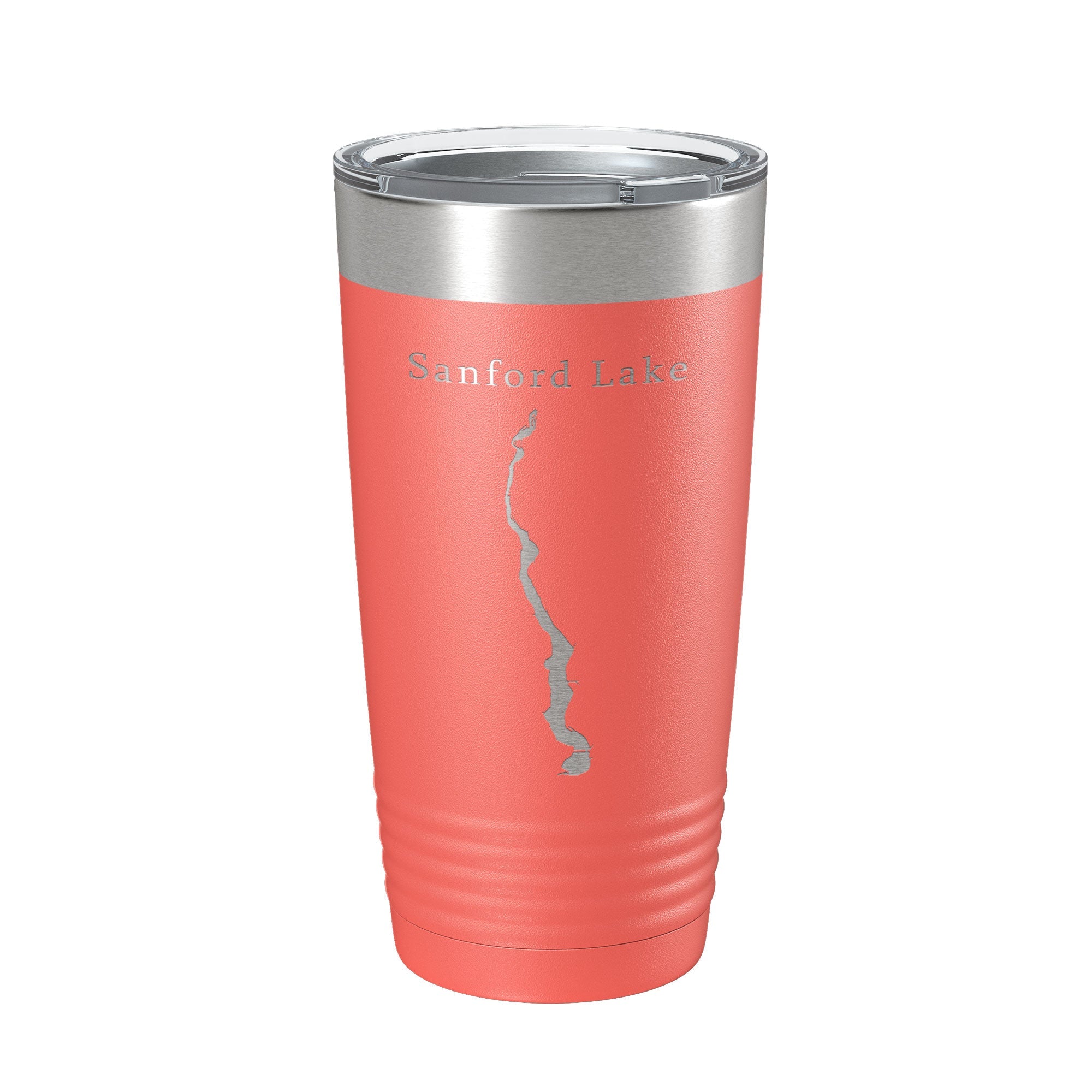 Sanford Lake Tittabawassee Map Tumbler Travel Mug Insulated Laser Engraved Coffee Cup Michigan 20 oz