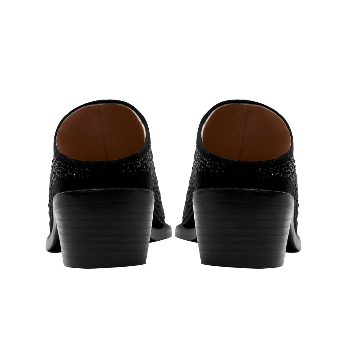 Crystal Studded Pointed Toe Mules
