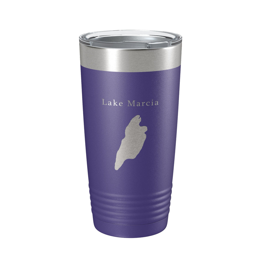 Lake Marcia Map Tumbler Travel Mug Insulated Laser Engraved Coffee Cup New Jersey 20 oz