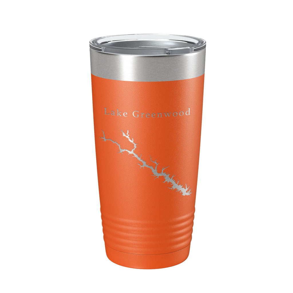 Lake Greenwood Map Tumbler Travel Mug Insulated Laser Engraved Coffee Cup South Carolina 20 oz