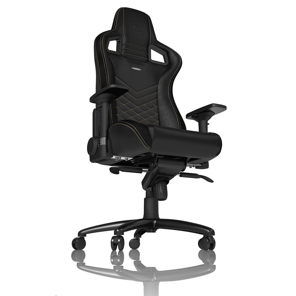 Scaun de gaming noblechairs EPIC din piele PU negru/auriu NBL-PU-GOL-002 (NBL-PU-GOL-002)