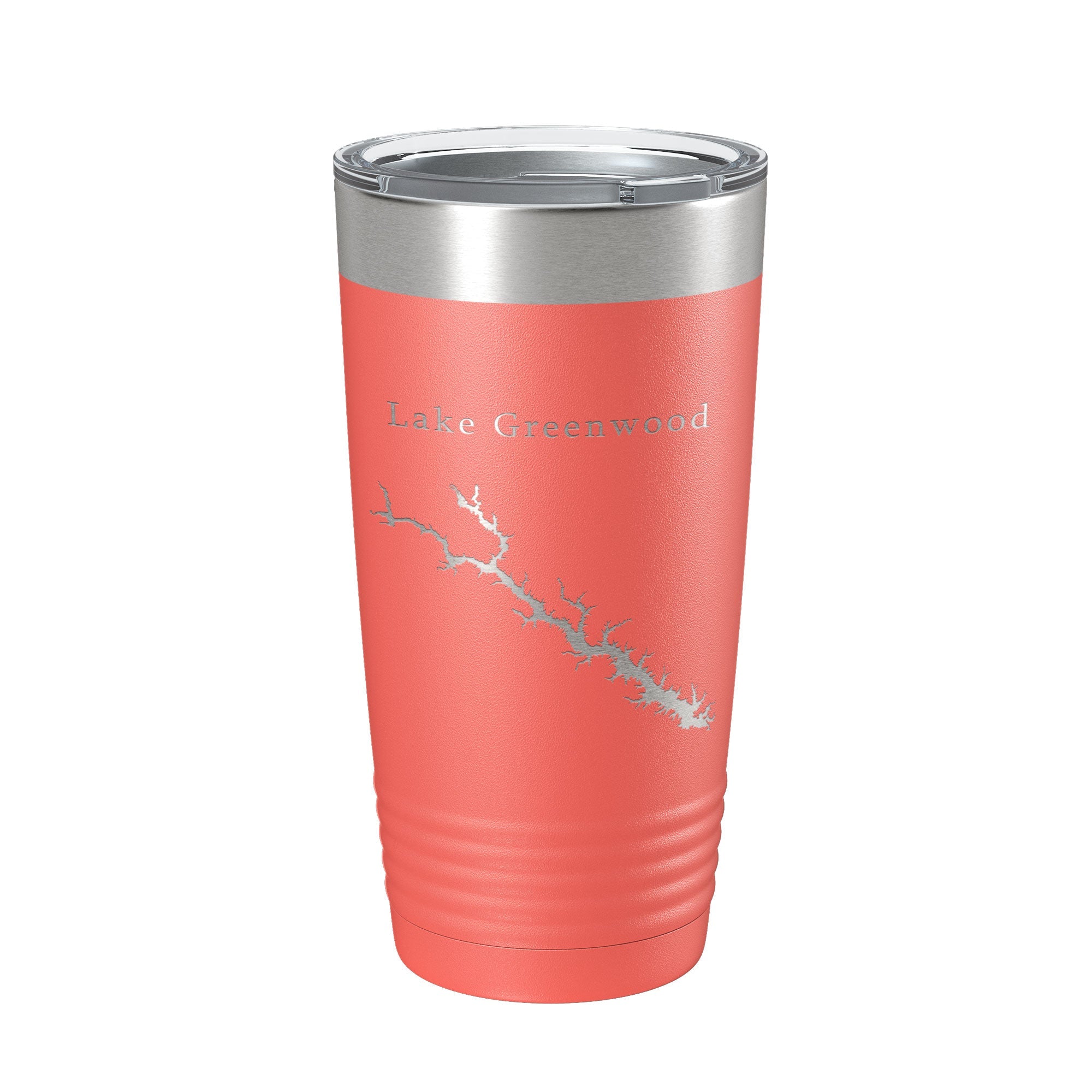 Lake Greenwood Map Tumbler Travel Mug Insulated Laser Engraved Coffee Cup South Carolina 20 oz