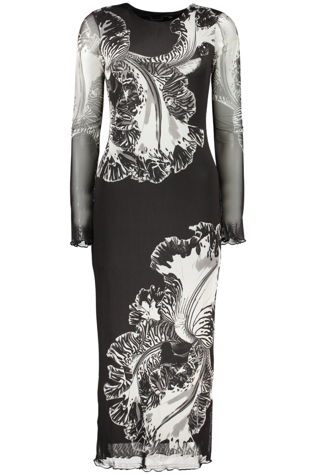 DESIGUAL WOMEN'S LONG BLACK DRESS