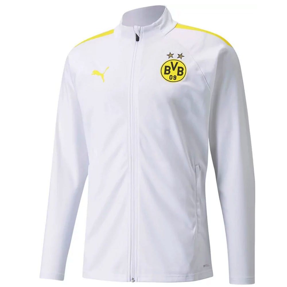 BVB Borussia Dortmund white/grey training bench tracksuit 2022 - Puma