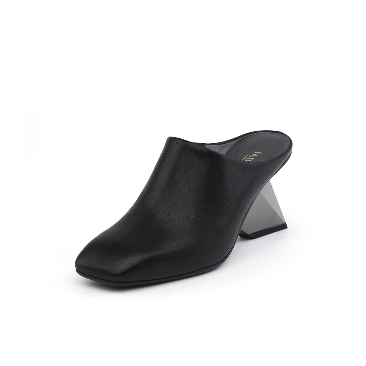 Edgy Pointed Toe Gravity Block Heel Pumps