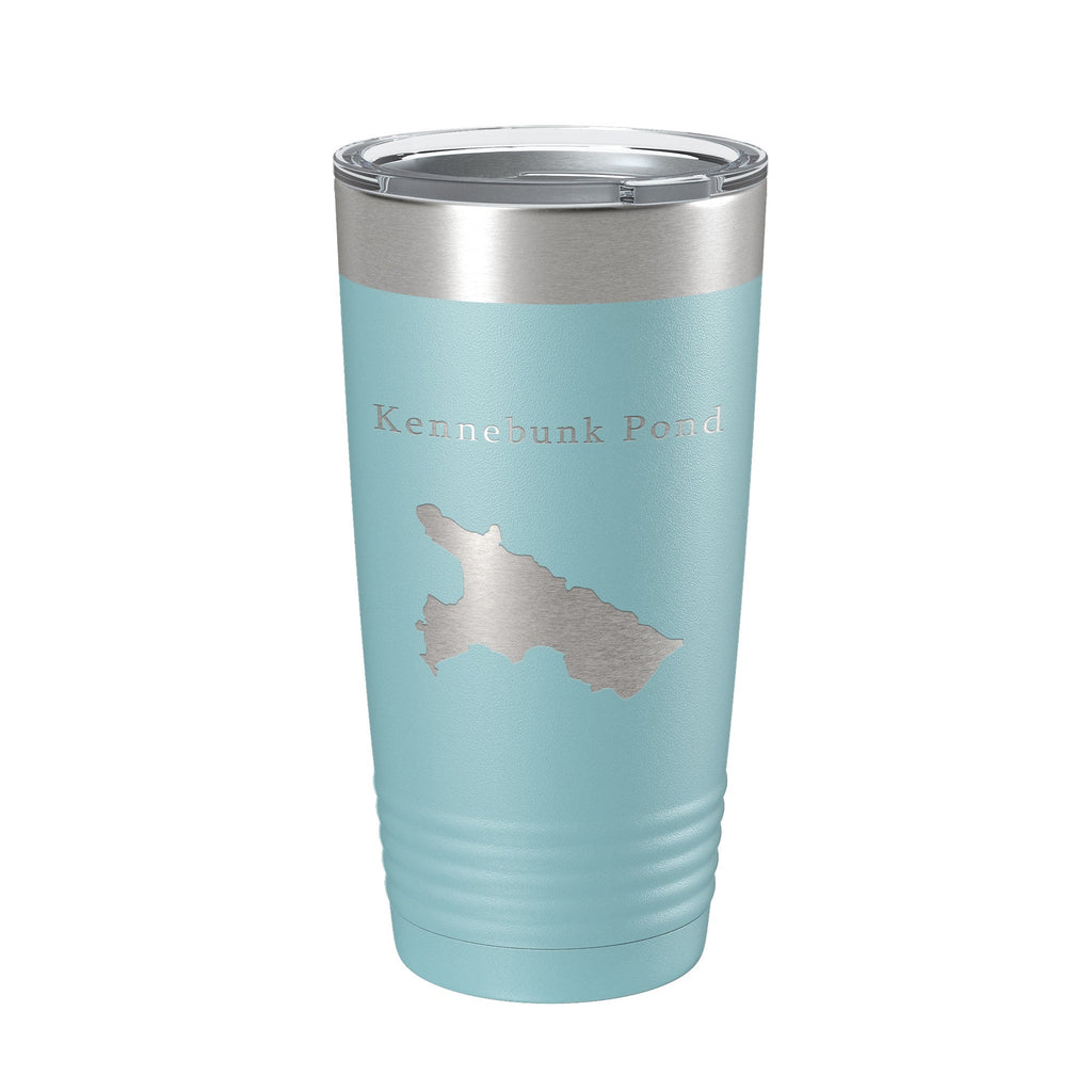 Kennebunk Pond Tumbler Lake Map Travel Mug Insulated Laser Engraved Coffee Cup Maine 20 oz