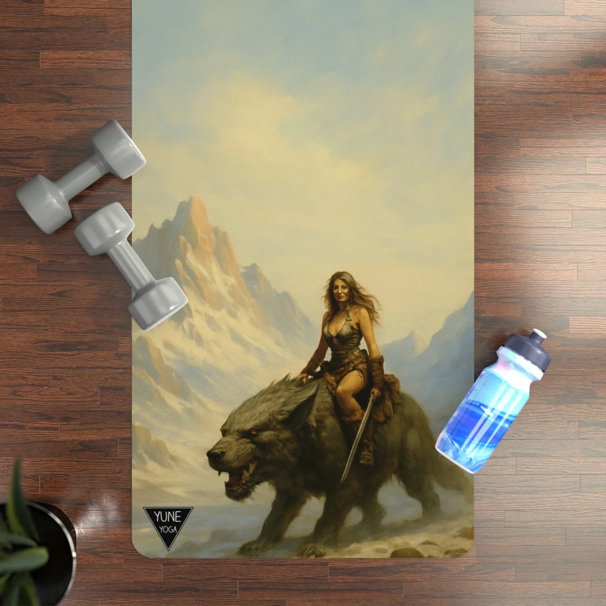 Yoga Mat - The Dire Wolf Rider Design