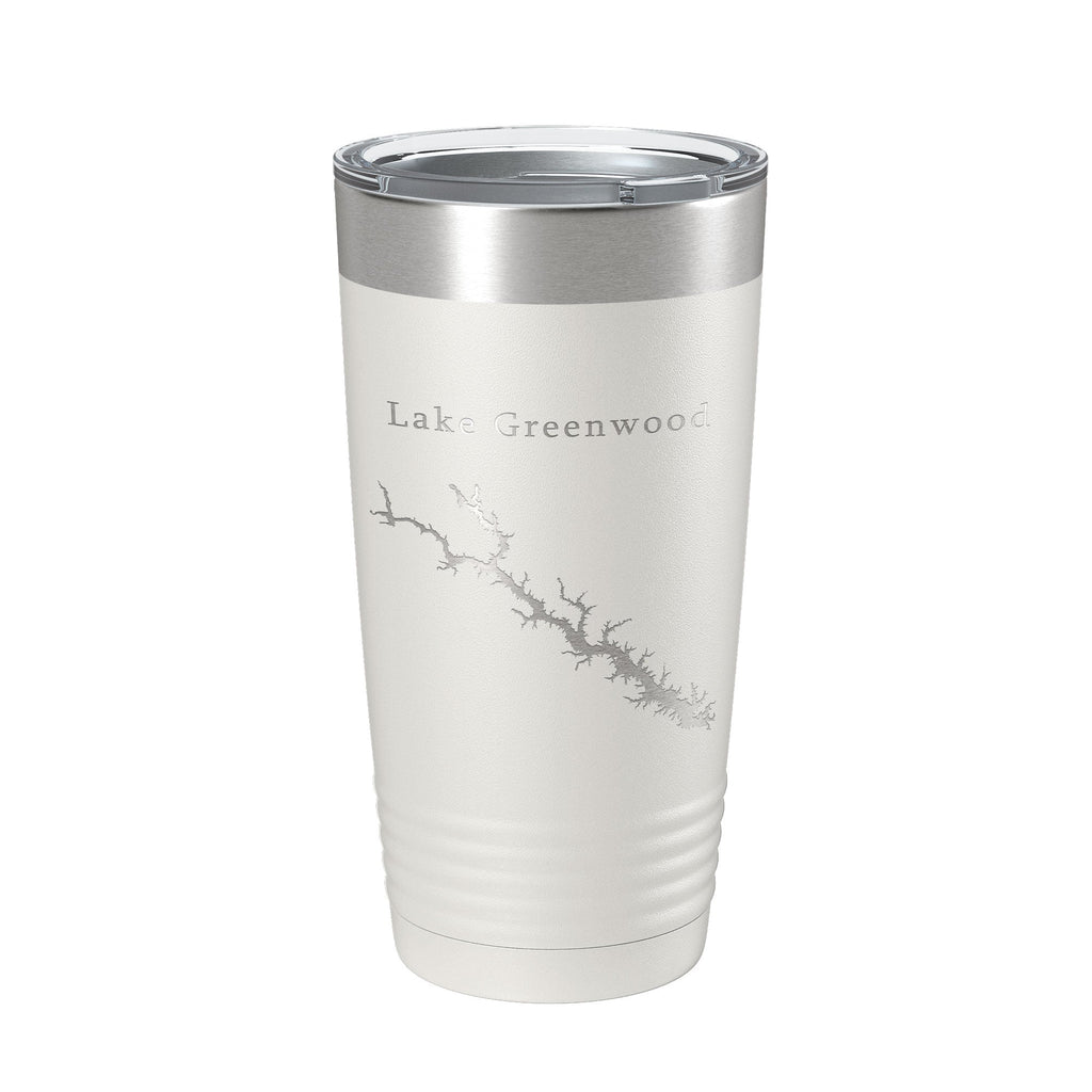 Lake Greenwood Map Tumbler Travel Mug Insulated Laser Engraved Coffee Cup South Carolina 20 oz