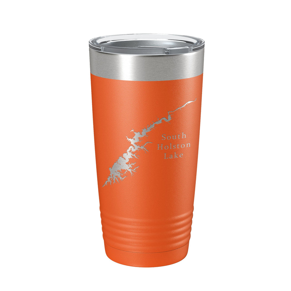 South Holston Lake Map Tumbler Travel Mug Insulated Laser Engraved Coffee Cup Tennessee Virginia 20 oz