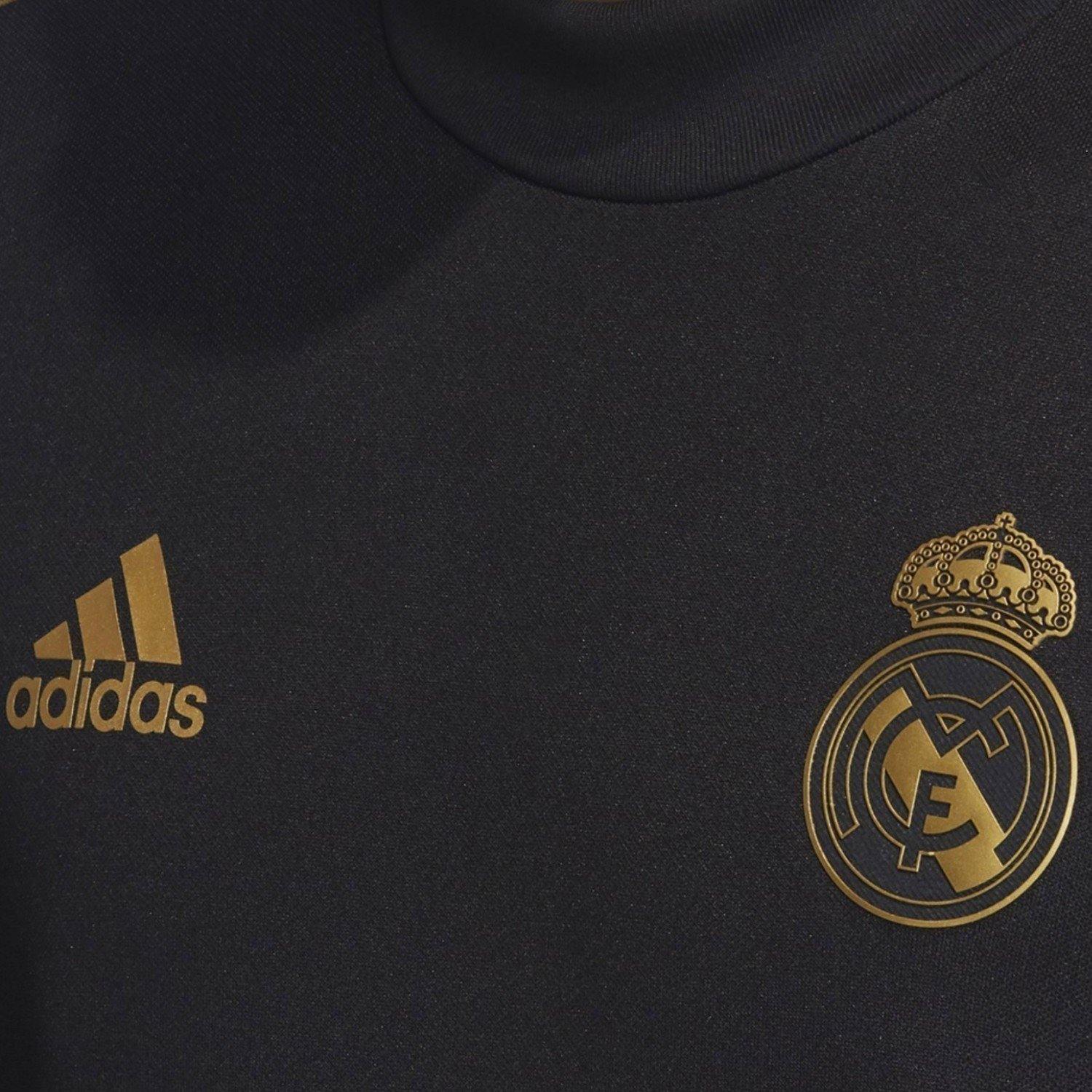 Real Madrid soccer black technical training tracksuit 2019/20 - Adidas