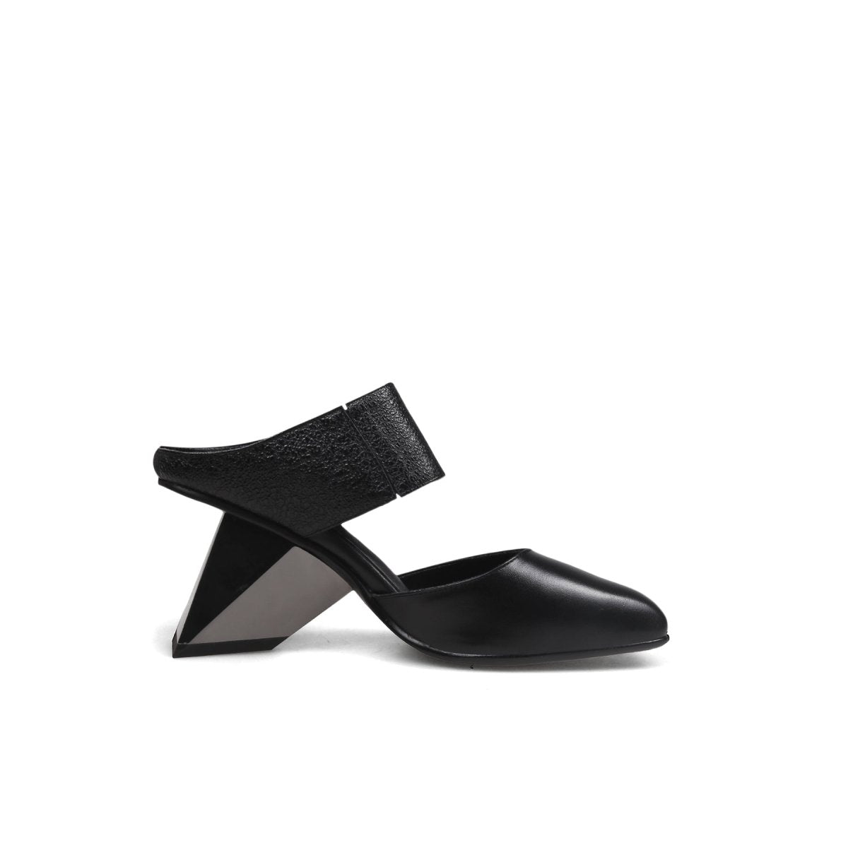 Femme Ankle Strap Gravity Block Heel Pumps