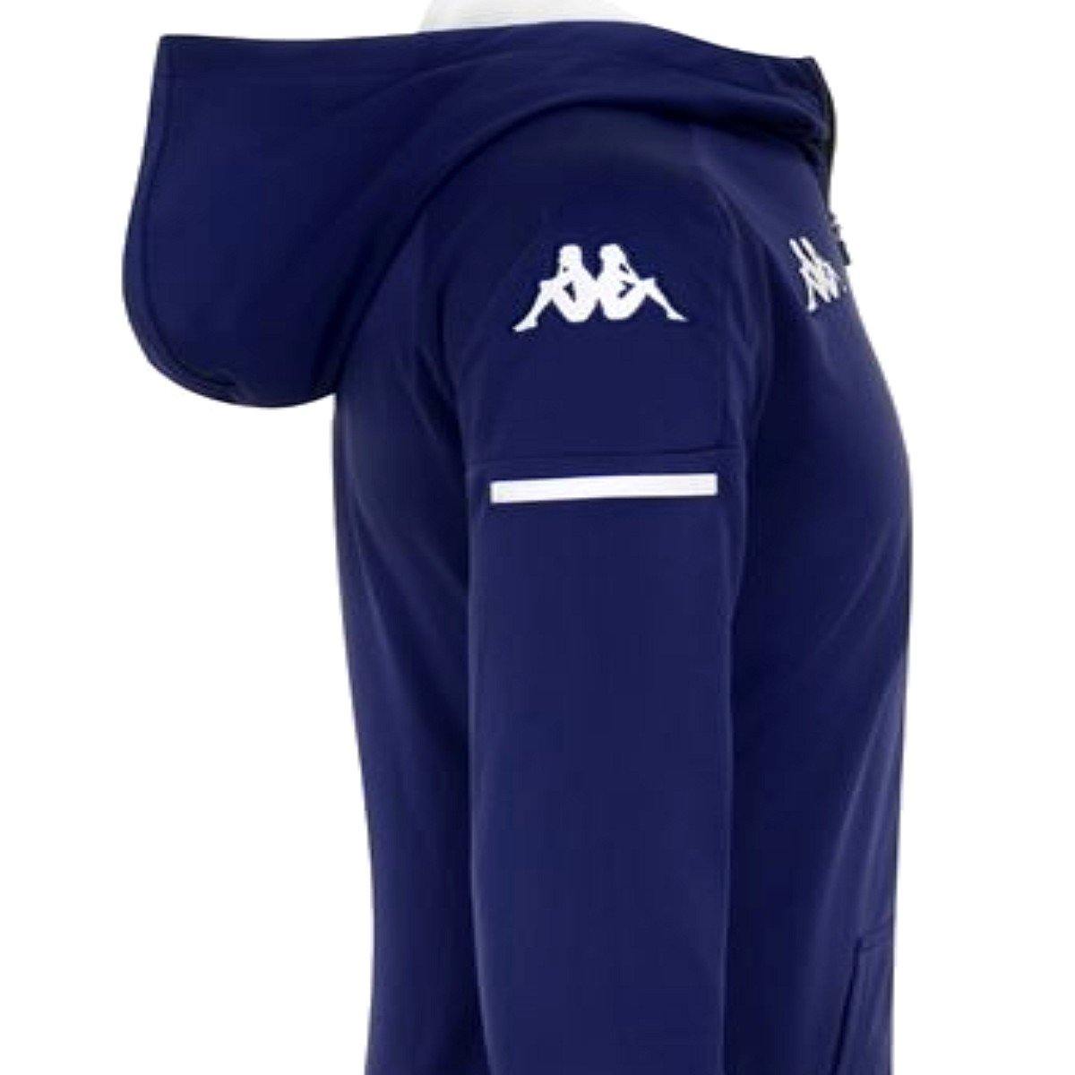 Fiorentina navy hooded presentation soccer tracksuit 2020/21 - Kappa