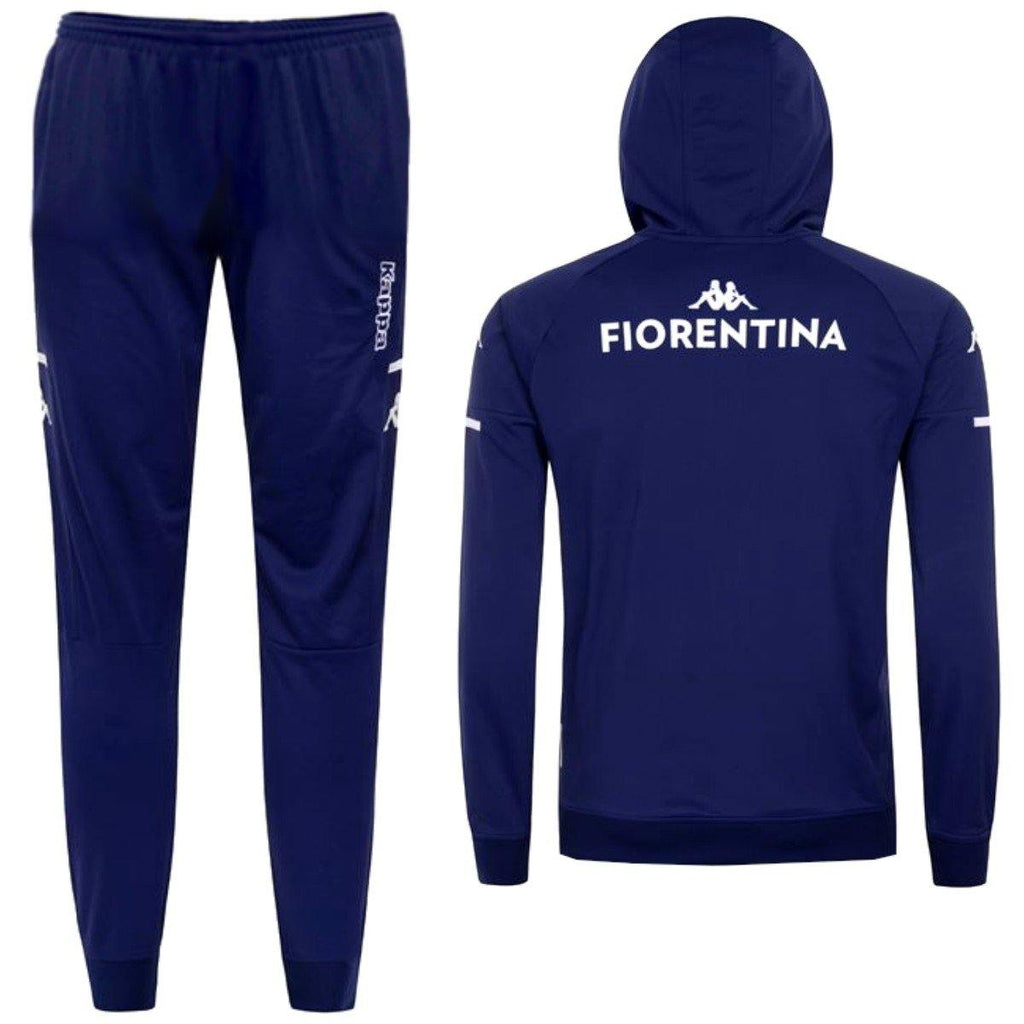 Fiorentina navy hooded presentation soccer tracksuit 2020/21 - Kappa