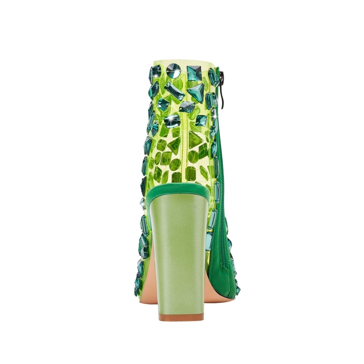 Gem Encrusted Mesh Open Toe Ankle Sandal Boots