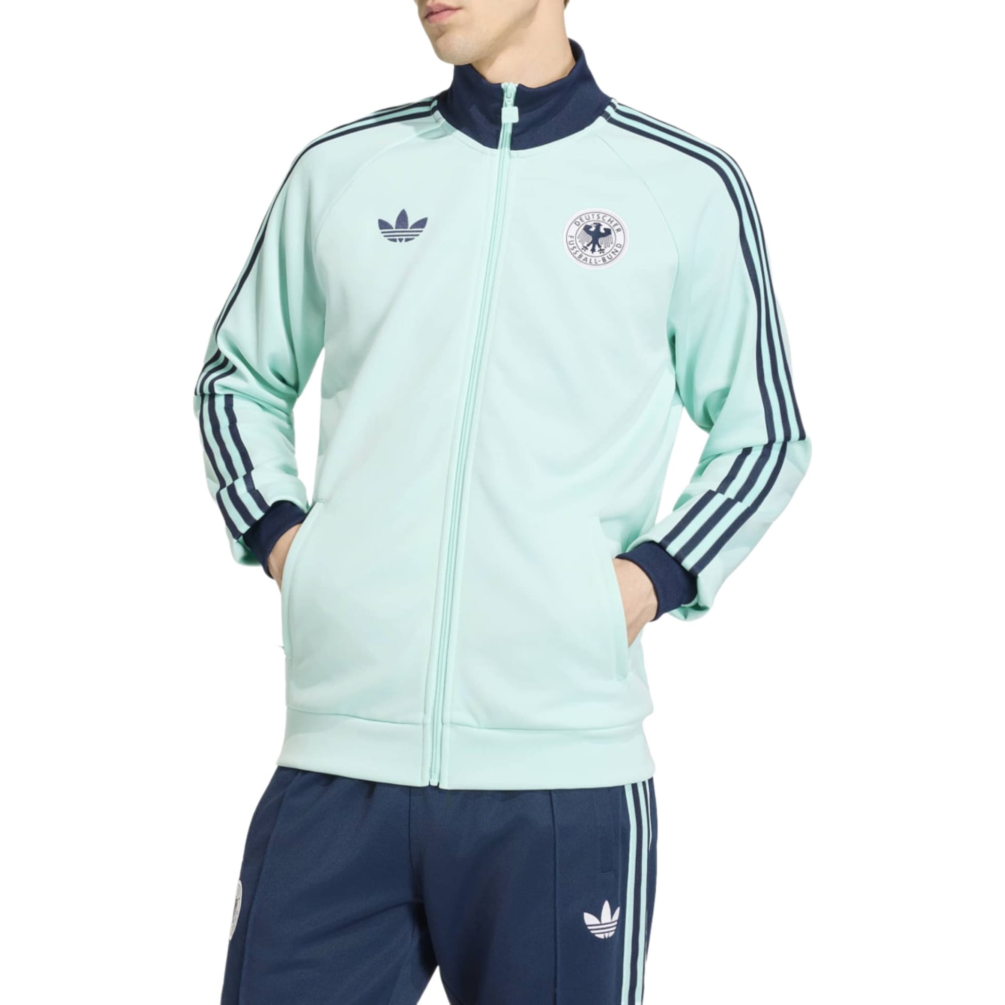 Germany light blue Originals casual presentation tracksuit 2026/27 - Adidas