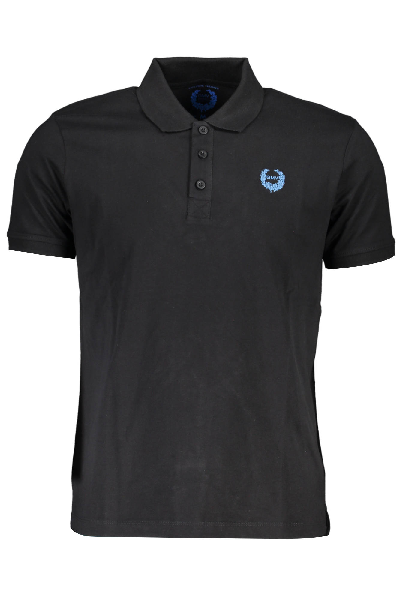 GIAN MARCO VENTURI MEN'S SHORT SLEEVE POLO BLACK