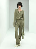 Green Straight Leg Pants