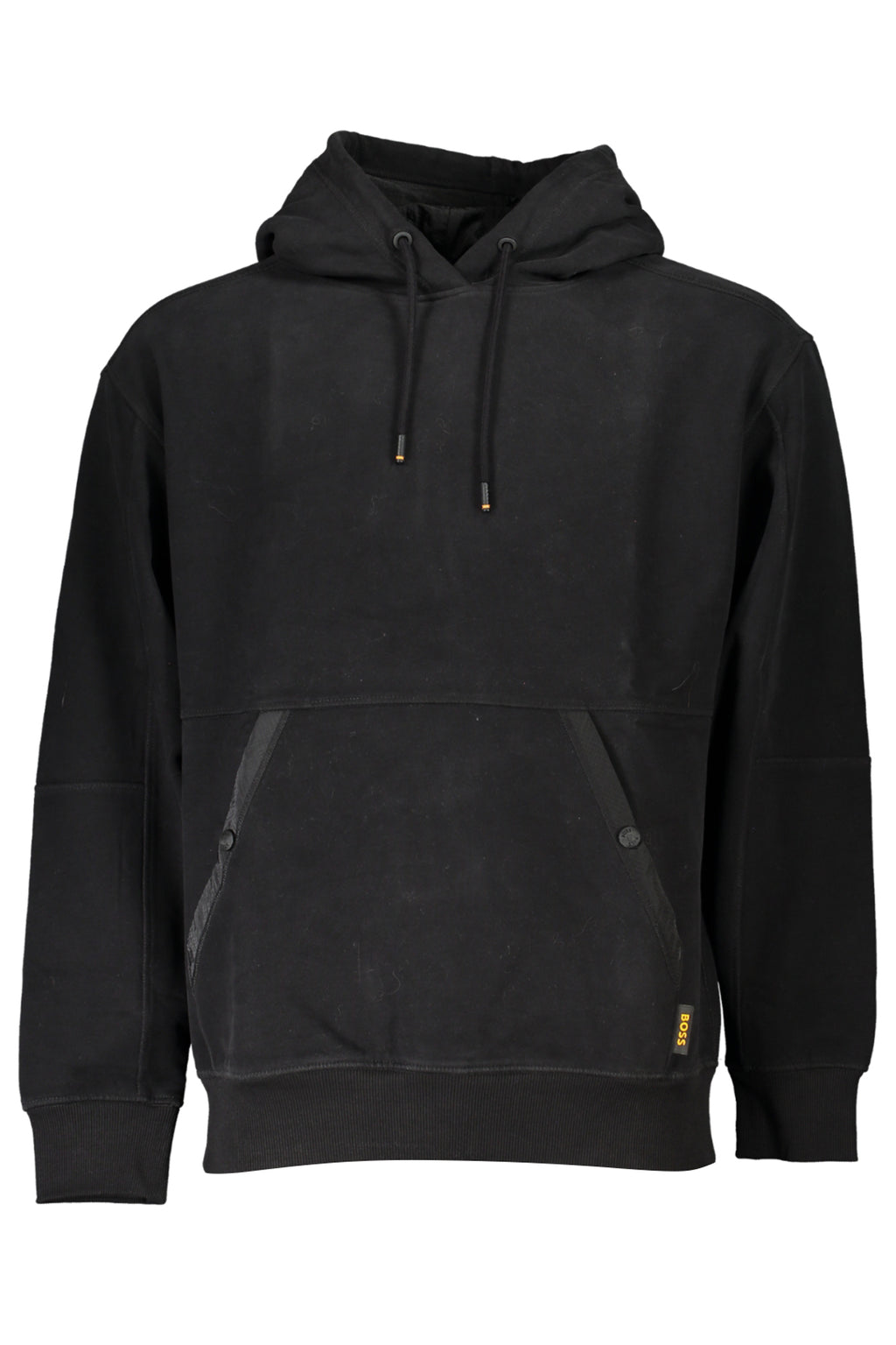 HUGO BOSS MEN'S BLACK ZIPLESS SWEATSHIRT