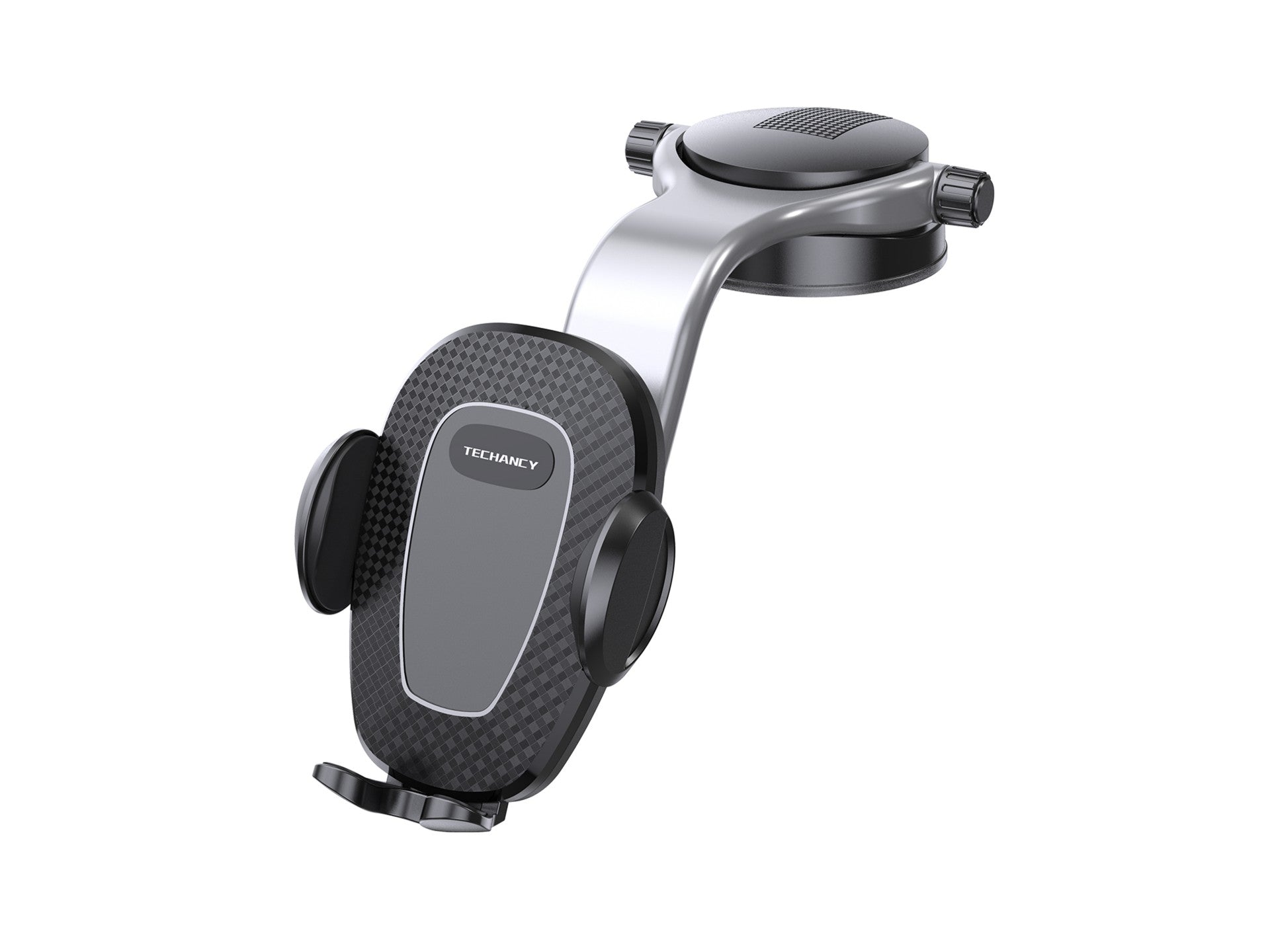 Suporte adesivo para telemóvel para carro Techancy, TI2276, interruptor de um toque, preto
