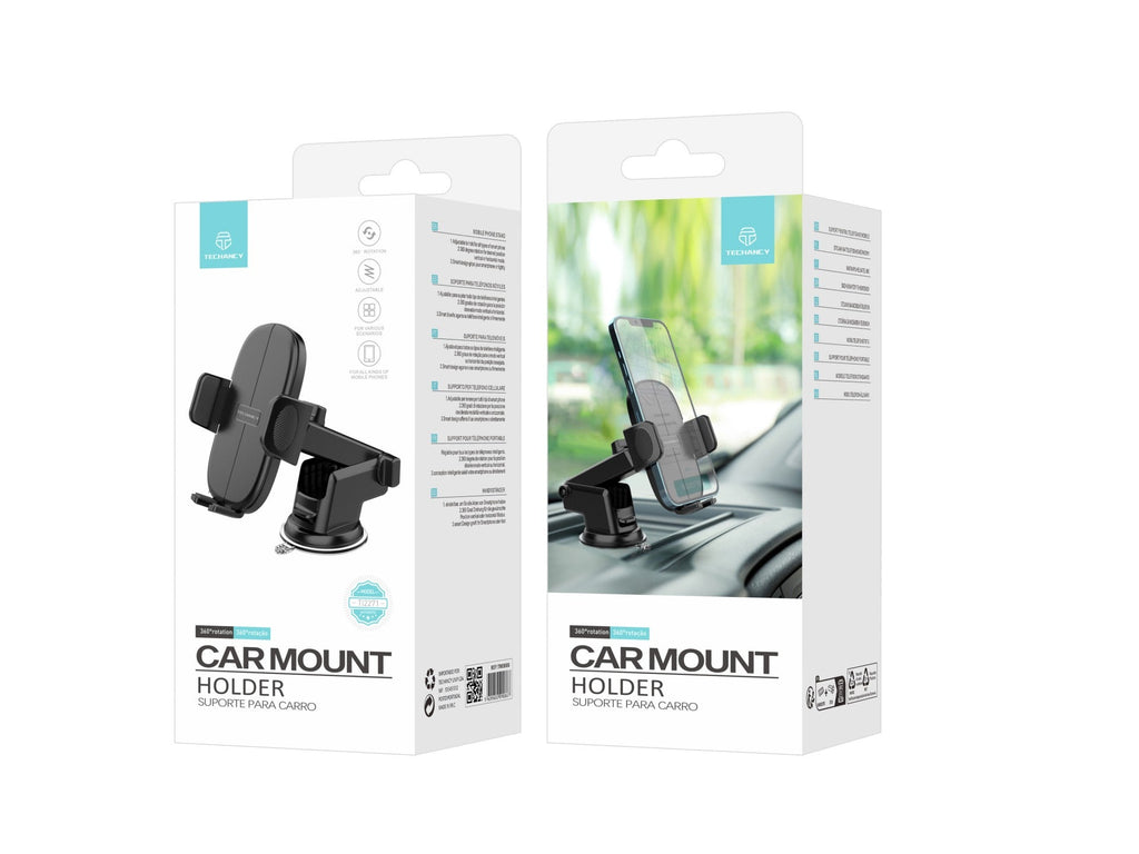 Techancy Suporte Para Telemóvel Para Automóvel Ti2271, Ajustável A Diferentes Telemóveis, Abertura E Fecho Com Um Toque.