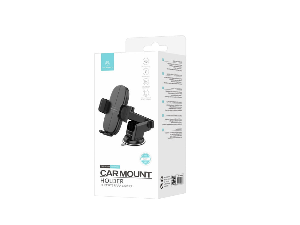 Techancy Suporte Para Telemóvel Para Automóvel Ti2271, Ajustável A Diferentes Telemóveis, Abertura E Fecho Com Um Toque.