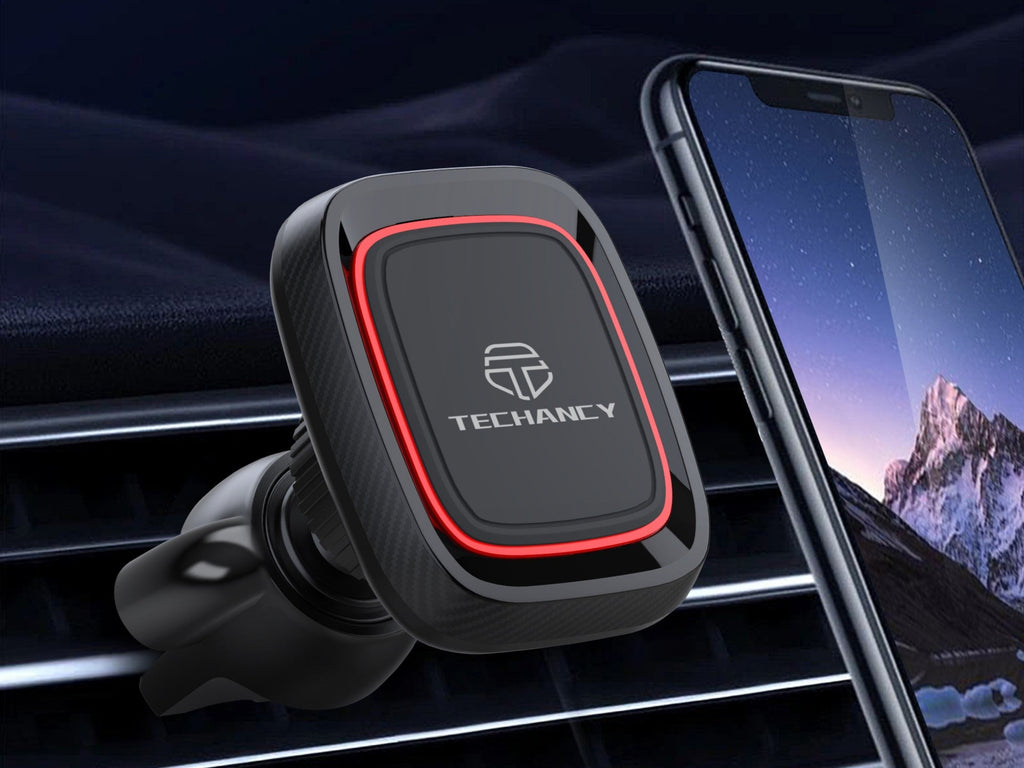 Techancy Suporte Magnético Para Telemóvel Para Automóvel Ti2209, Forte Capacidade De Adsorção Magnética. Preto