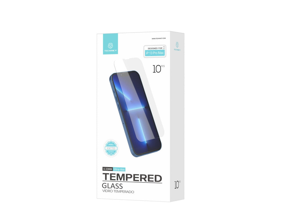 Techancy Película de Vidro Temperado  para iPhone 13 Pro Max KW1700 , 0.33MM, Anti-riscos, Alta Transparência, Fácil Aplicação