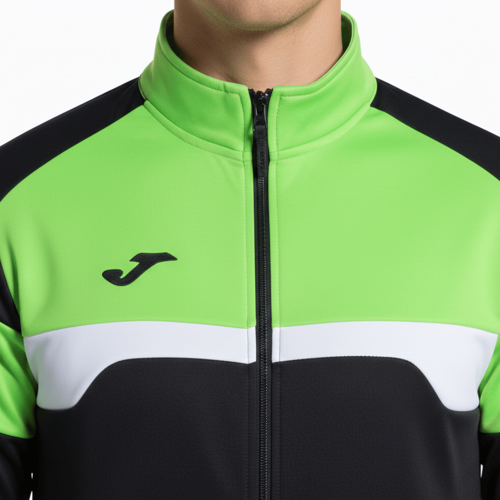 Danubio III Elite training Tracksuit European Style Slim-Fit - Black/Fluo Green - Joma