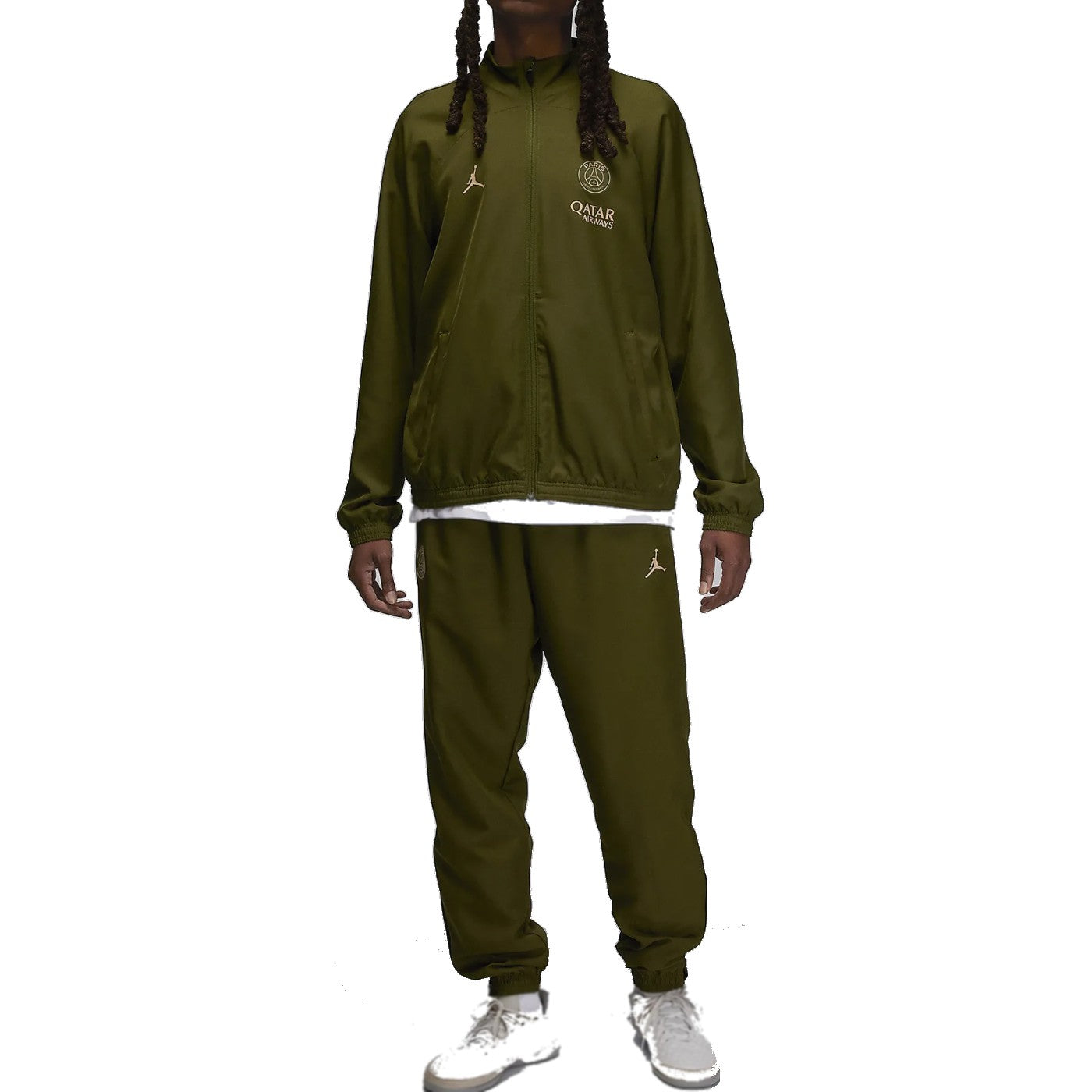 Jordan x PSG green training presentation Soccer tracksuit 2024 - Nike