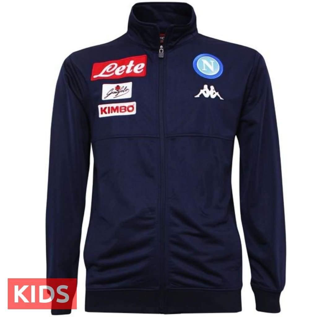 Kids - SSC Napoli Navy Training Soccer Tracksuit 2017/18 - Kappa
