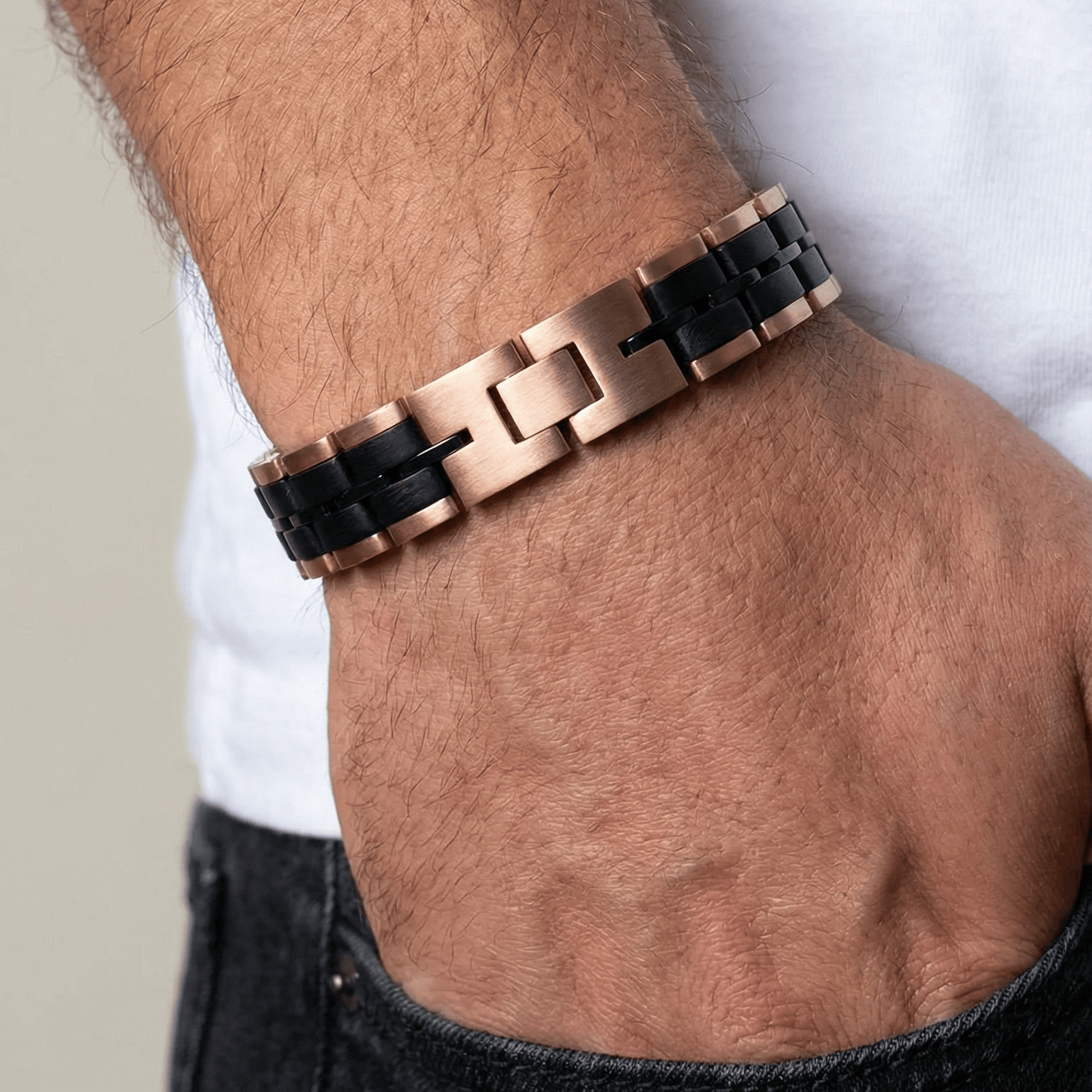 Bracelet Baldr Rose Gold & Zebrawood