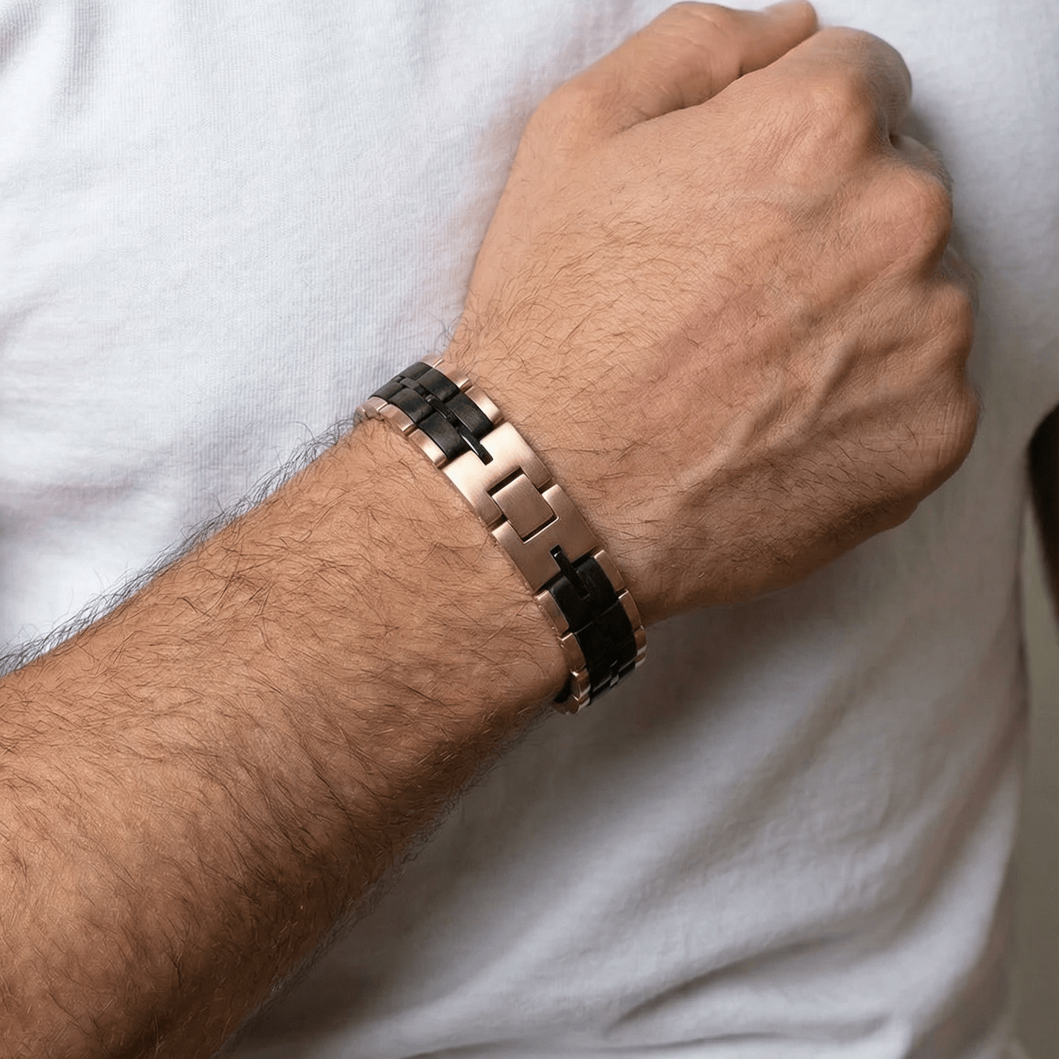 Bracelet Baldr Rose Gold & Zebrawood
