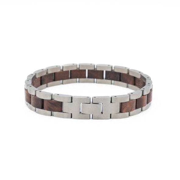 Bracelet Vidar Stainless Steel & Walnut Wood