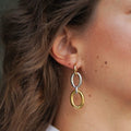 Earrings Chain - Gold Plated Chain Drop Earrings
