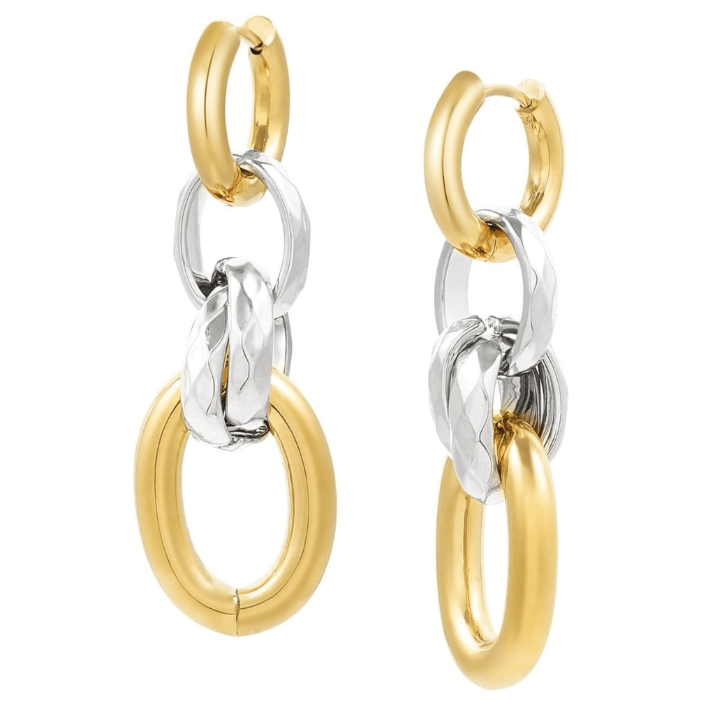 Earrings Chain II - Gold Plated Chain Drop Earrings