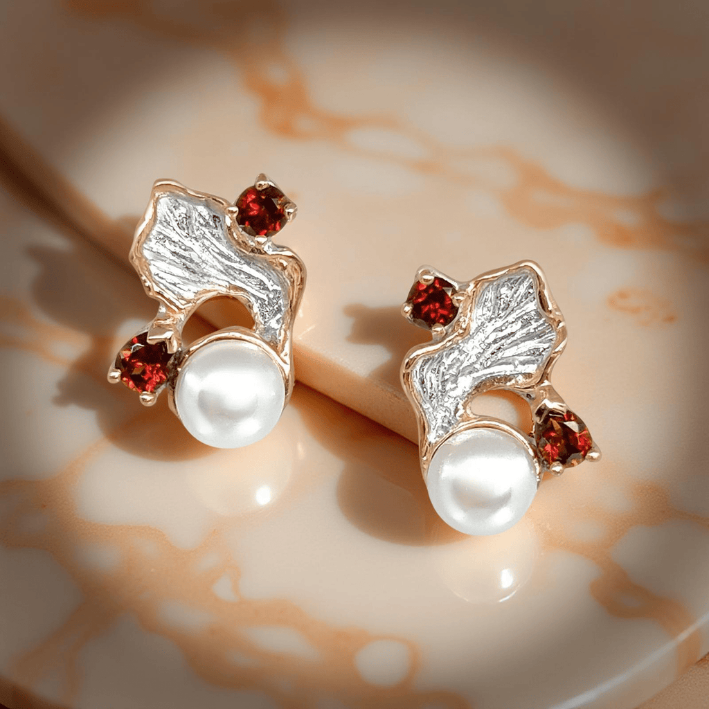 Earrings Fiamma - Sterling Silver Flame Design Earrings