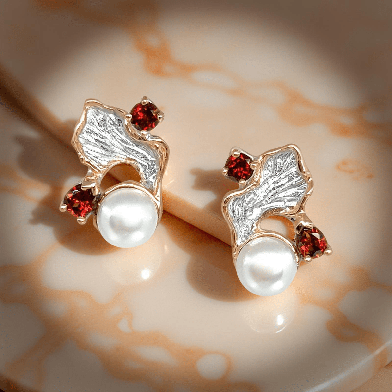 Earrings Fiamma - Sterling Silver Flame Design Earrings
