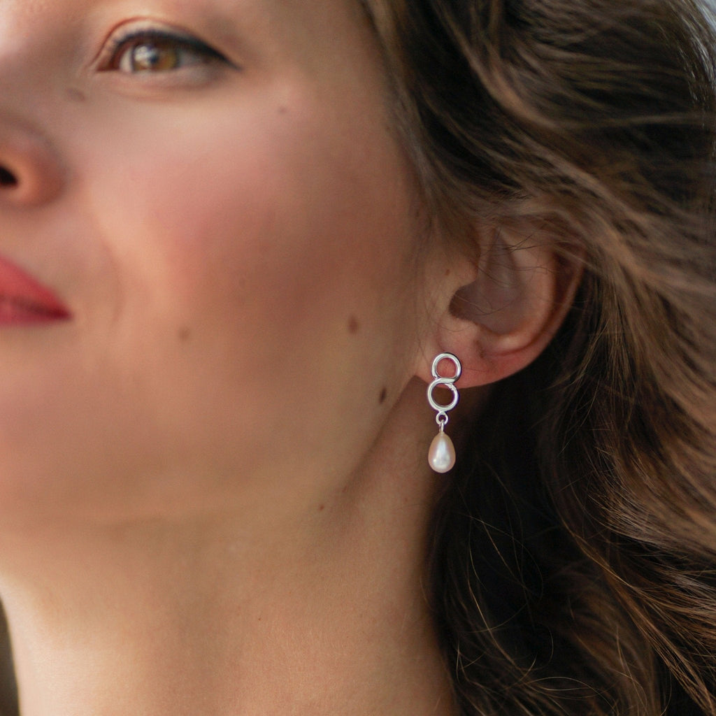 Earrings Infinity - Gold Plated Infinity Symbol Earrings