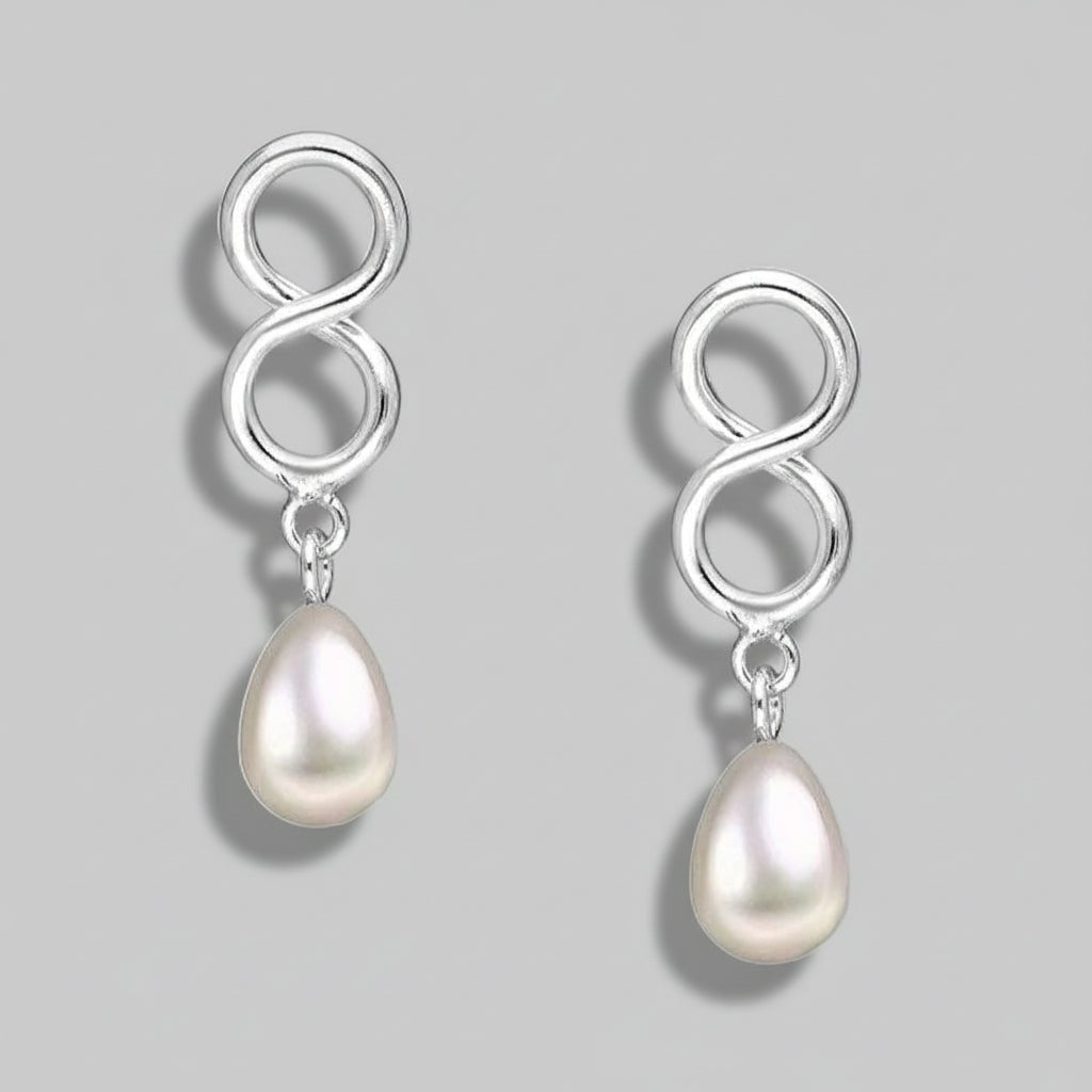 Earrings Infinity - Gold Plated Infinity Symbol Earrings