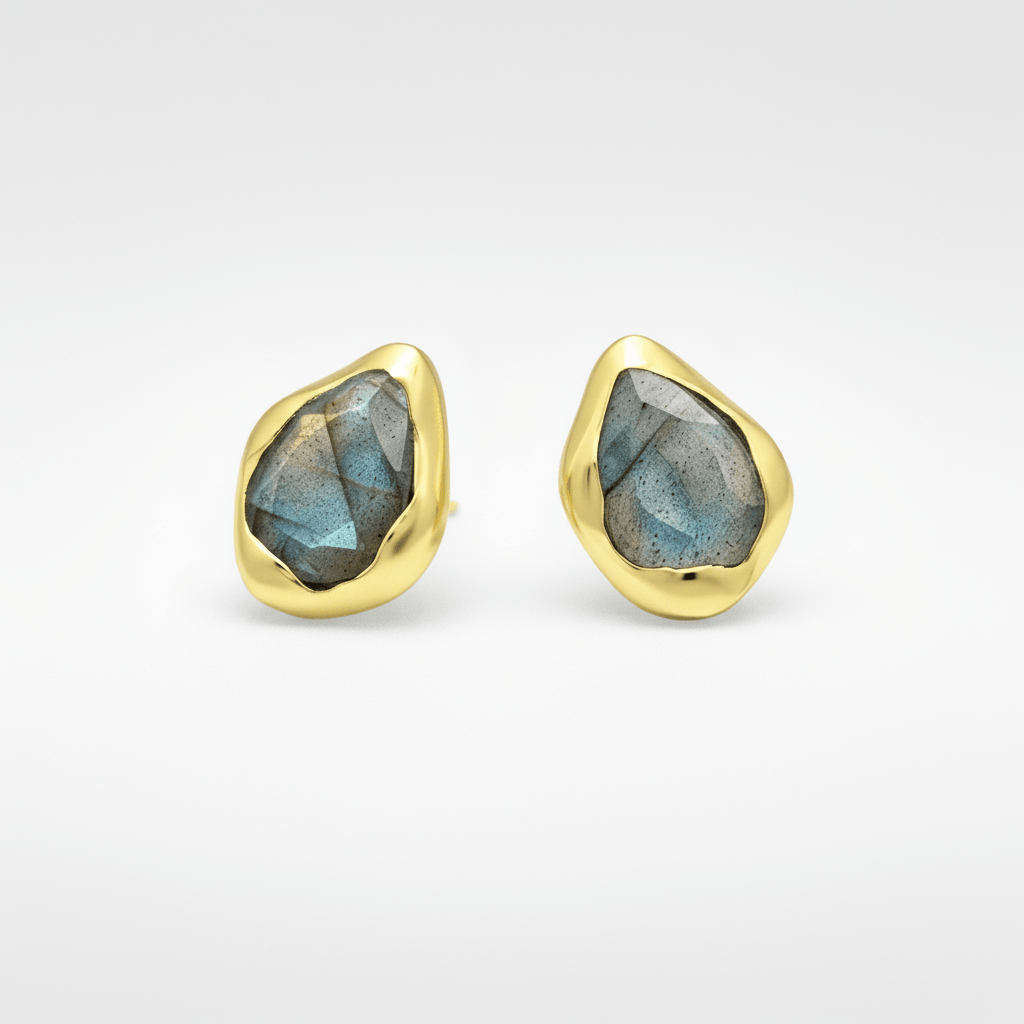 Earrings Iris - Sterling Silver Labradorite Teardrop Earrings