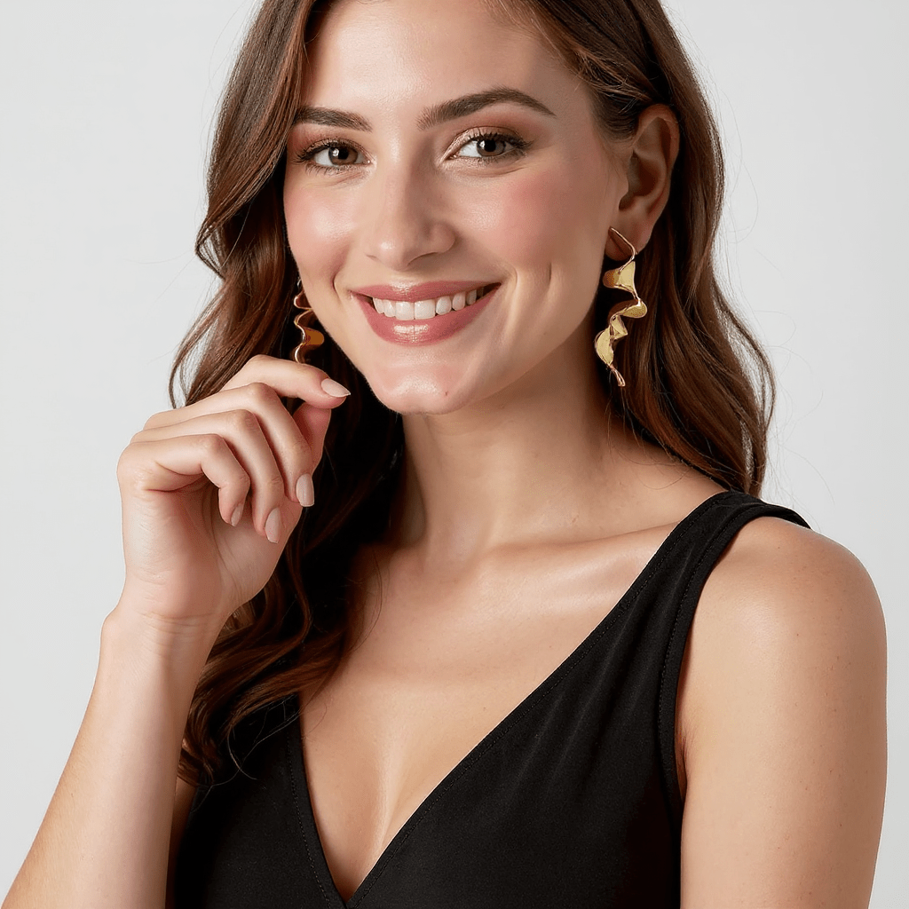 Earrings Karina - Gold Plated Elegant Earrings