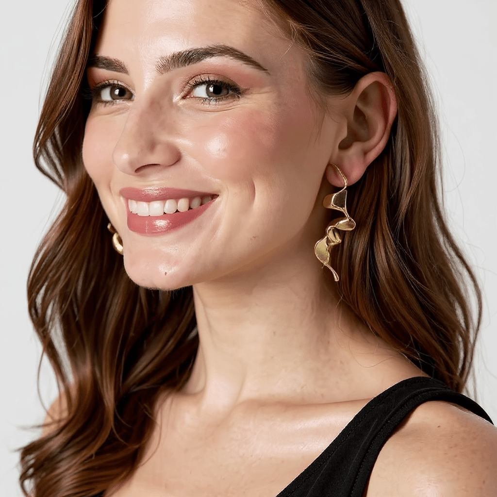 Earrings Karina - Gold Plated Elegant Earrings