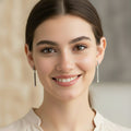 Earrings Night Dinner - Sterling Silver Elegant Evening Earrings