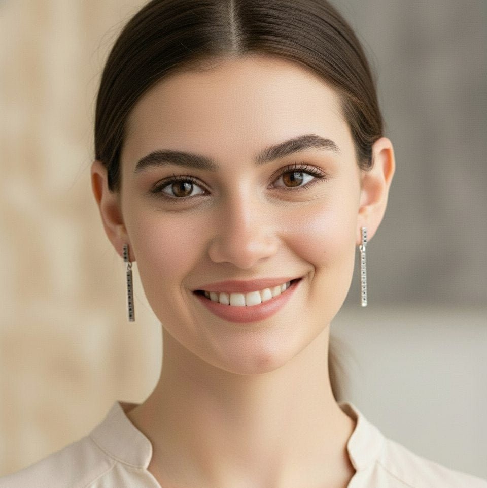 Earrings Night Dinner - Sterling Silver Elegant Evening Earrings