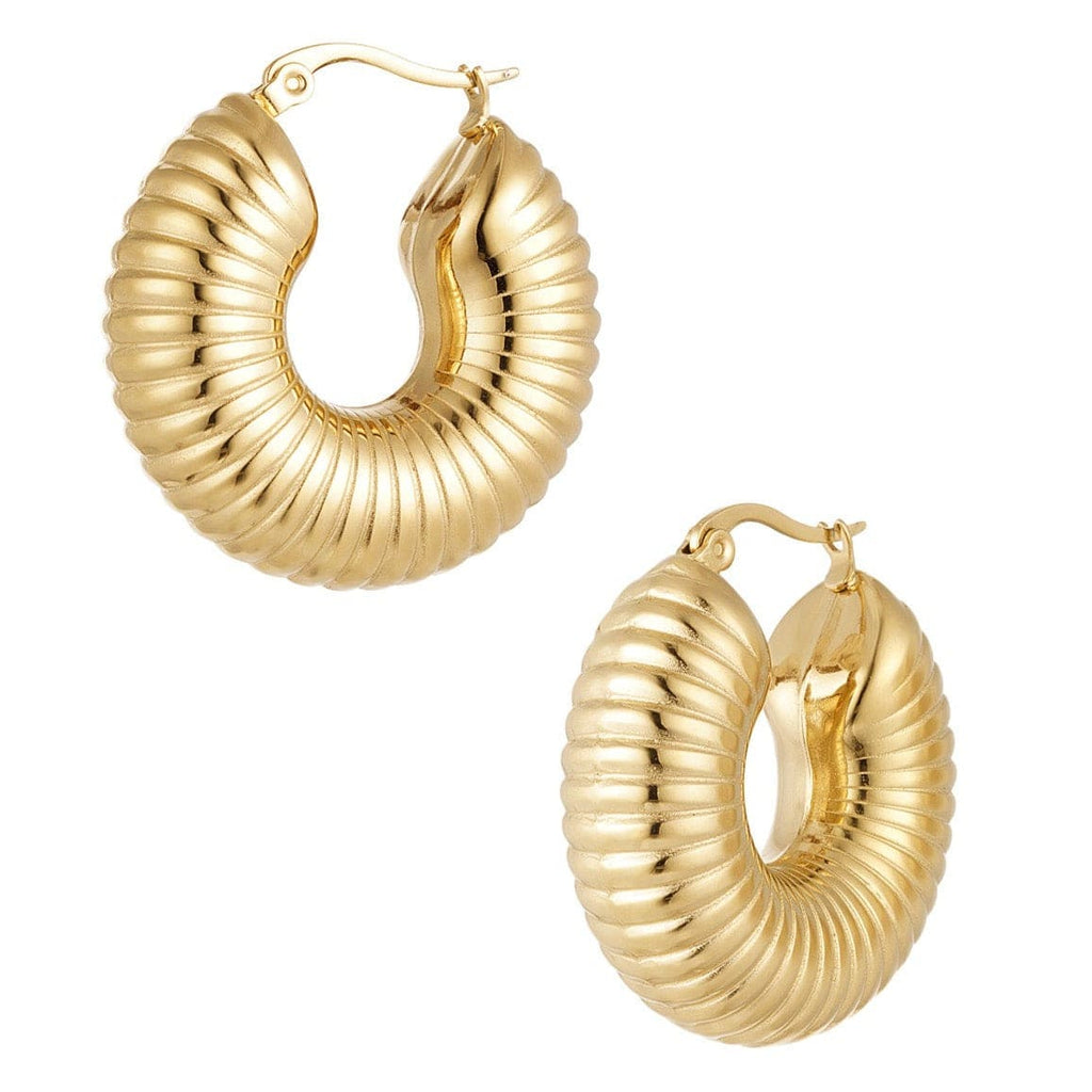 Earrings Pure - Gold Plated Stainless Steel Minimalist Earrings