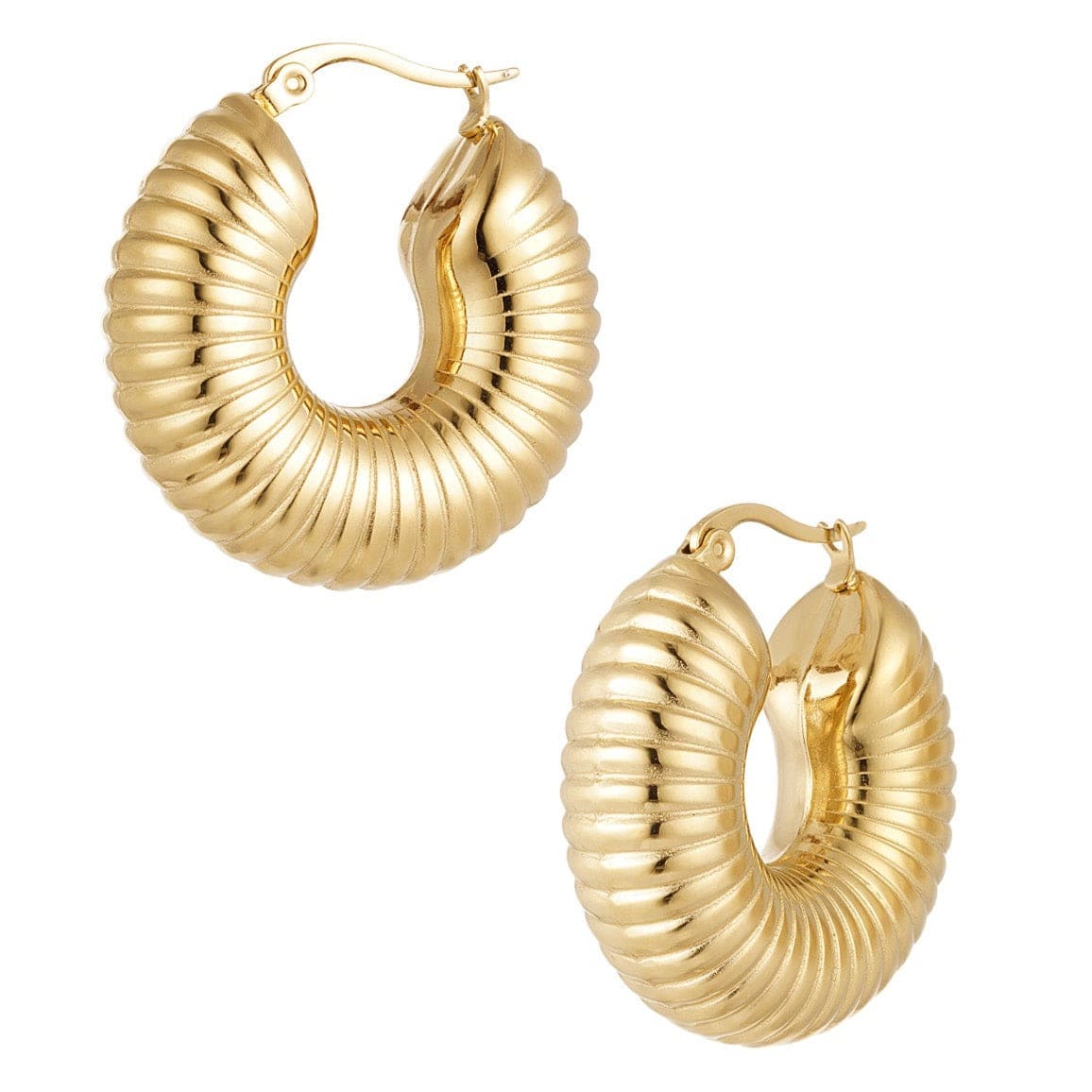 Earrings Pure - Gold Plated Stainless Steel Minimalist Earrings