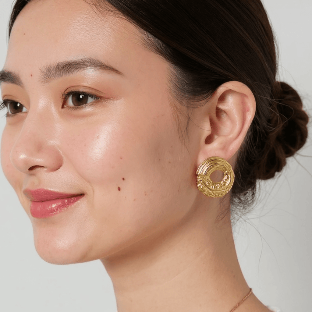 Earrings Yun - Gold Plated Minimalist Earrings