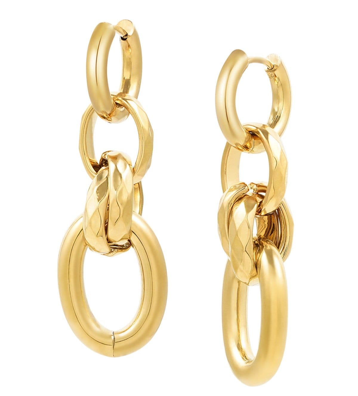 Earrings Chain II - Gold Plated Chain Drop Earrings