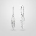 Earrings Feather - Gold Plated Feather Design Earrings