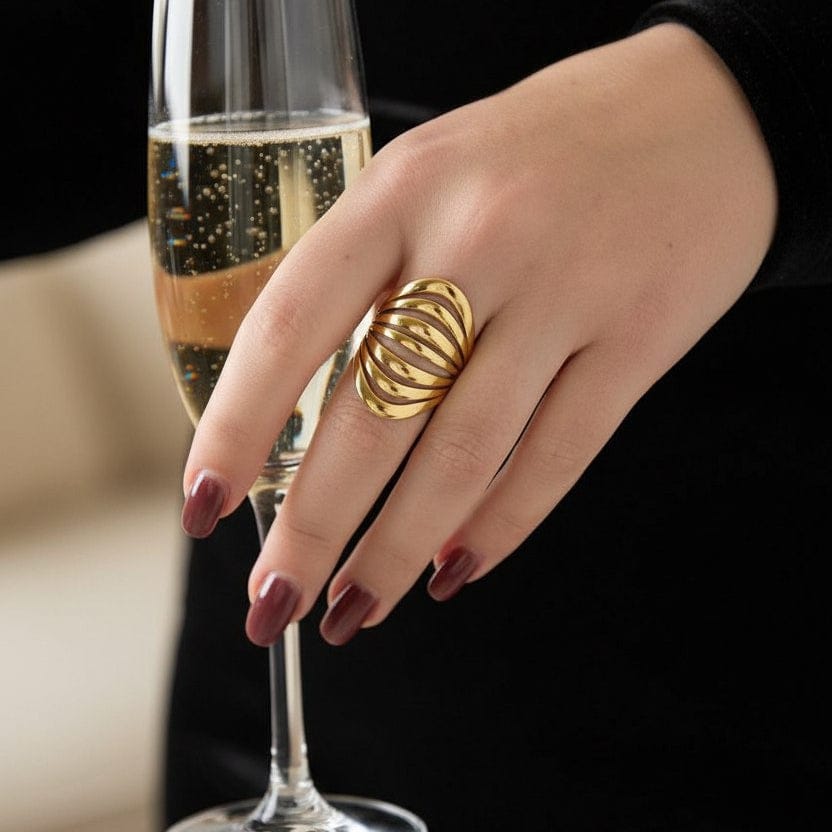 Cher - Open Design Gold Ring